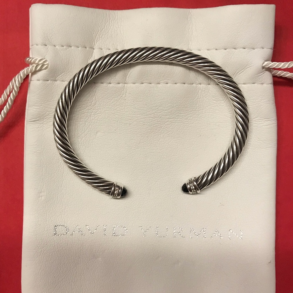 David Yurman Cable Black Onyx & Diamonds Bracelet